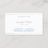 カラフルモダンかわいらし文字シンプル 名刺 (裏面)