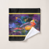 カラフルモダンのユーモアでロマンチックな バスタオルセット (ウォッシュタオル)