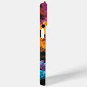 カラフルモダンの粉々の色がオレンジ色の赤で Case-Mate iPhoneケース (裏面 / 右)