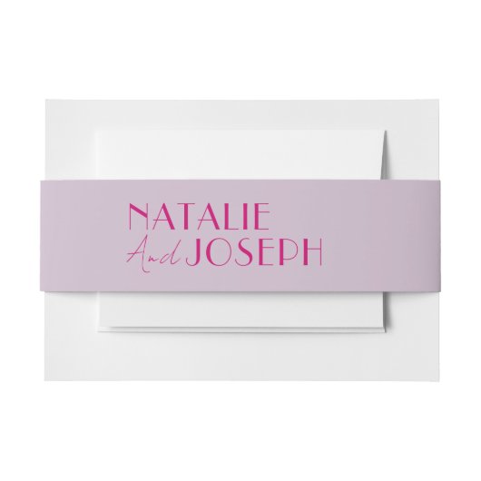 カラフルモダンはっきりした結婚ユニークお洒落世の中 招待状ベリーバンド (正面例)