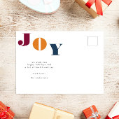 カラフルモダンはっきりしたScript Photo Holidayはがき シーズンポストカード