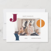 カラフルモダンはっきりしたScript Photo Holiday Card シーズンカード (正面)