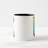 カラフルモダンイニシャルKマグカップ ツートーンマグカップ (中央)