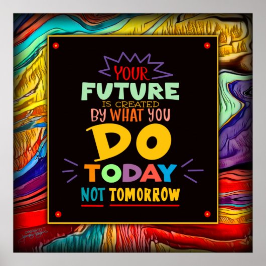 カラフルモダンインスパイア抽象芸術教室 ポスター (正面)