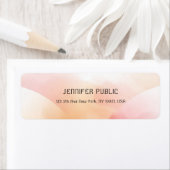 カラフルモダンエレガントシンプル差出人住所 ラベル (インサイチュ)