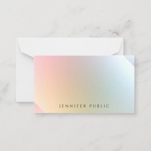 カラフルモダンエレガントテンプレート ノートカード (正面)