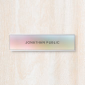 カラフルモダンエレガントトレンディーイエローグリーンレッド サインプレート (正面)