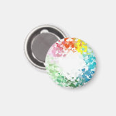 カラフルモダンカスタムハート空白のテンプレート マグネット (正面/裏面)