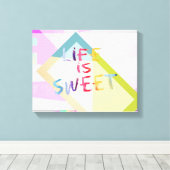 カラフルモダンキャンバスのウォールアート引用文 キャンバスプリント (インサイチュ (ウッドフロア))