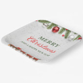 カラフルモダンクリスマスの日9"スクエア紙プレート ペーパープレート (傾斜あり)