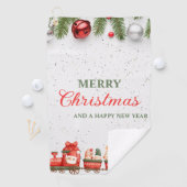 カラフルモダンクリスマスカスタム最高の日 ゴルフタオル (インサイチュ)