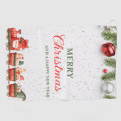 カラフルモダンクリスマスカスタム最高の日 ゴルフタオル (横)