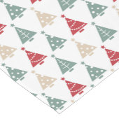 カラフルモダンクリスマスツリー ショートテーブルランナー (コーナー)