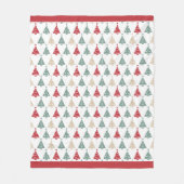 カラフルモダンクリスマスツリー フリースブランケット (正面)