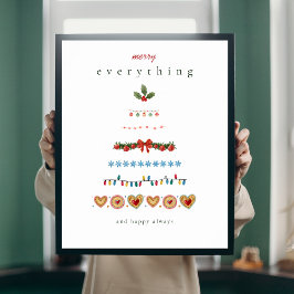 カラフルモダンクリスマスツリー ポスター