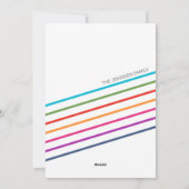 カラフルモダンクリスマスファミリーフォトホリデーカー シーズンカード (裏面)