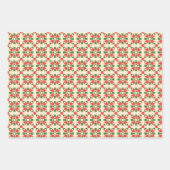 カラフルモダンクリスマス幾何学的ラッピング紙 ラッピングペーパーシート (正面3)