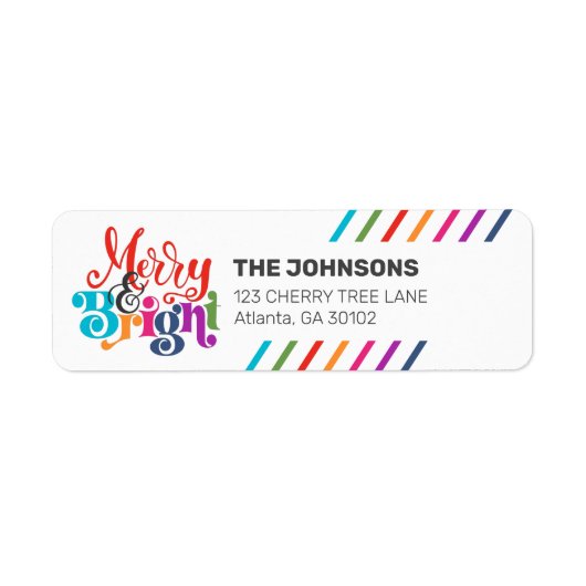 カラフルモダンクリスマス ラベル (正面)