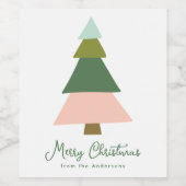 カラフルモダンクリスマス ワインラベル (シングルラベル)