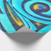 カラフルモダングラフィティ通りア絵画ート ラッピングペーパー (角)