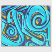 カラフルモダングラフィティ通りア絵画ート ラッピングペーパー (フラット)