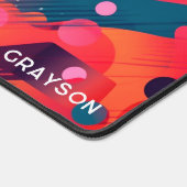 カラフルモダンサッカーパーソナライズされた名 デスクマット (コーナー)