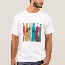 カラフルモダンサマーデザイン Tシャツ
