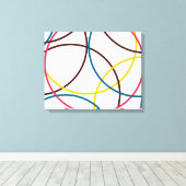 カラフルモダンシンプルカッコいいトレンディー円 キャンバスプリント (インサイチュ (ウッドフロア))