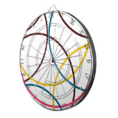 カラフルモダンシンプルカッコいいトレンディー円 ダーツボード (正面右)