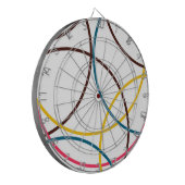 カラフルモダンシンプルカッコいいトレンディー円 ダーツボード (正面左)