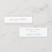 カラフルモダンストライプの小テンプレート スキニー名刺 (正面/裏面)