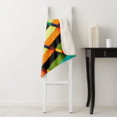 カラフルモダンストライプ抽象芸術 シェルパブランケット (インサイチュ)