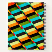 カラフルモダンストライプ抽象芸術 ノートブック (裏面)
