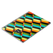 カラフルモダンストライプ抽象芸術 ノートブック (左側)