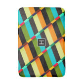 カラフルモダンストライプ抽象芸術 バスマット (正面縦)