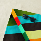 カラフルモダンストライプ抽象芸術 ビーチタオル (インサイチュ)