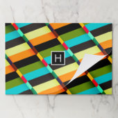 カラフルモダンストライプ抽象芸術 ペーパーパッド (折り畳み)