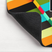 カラフルモダンストライプ抽象芸術 マウスパッド (コーナー)