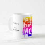 カラフルモダンタイポグラフィの母最高の母 コーヒーマグカップ (正面左)