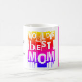 カラフルモダンタイポグラフィの母最高の母 コーヒーマグカップ (中央)
