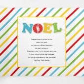 カラフルモダンタイポグラフィノールクリスマス写真 三つ折りクリスマスカード (内部中)