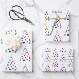 カラフルモダンツリー ラッピングペーパーシート