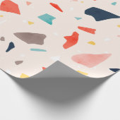 カラフルモダンテラゾとcoのシームレスなパターン ラッピングペーパー (角)