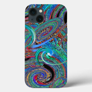 カラフルモダントレンディー抽象芸術パターン iPhone 13ケース