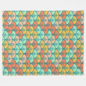 カラフルモダントレンディー フリースブランケット (正面(横))