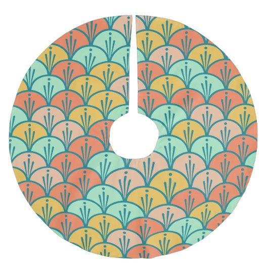 カラフルモダントレンディー ブラッシュドポリエステルツリースカート (正面)