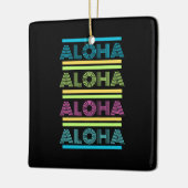 カラフルモダンハワイアン セラミックオーナメント (左)