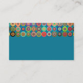 カラフルモダンパターンターコイズ プレイスカード (裏面)