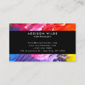 カラフルモダンパーソナライズされた抽象芸術 名刺 (裏面)