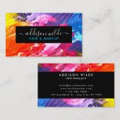 カラフルモダンパーソナライズされた抽象芸術 名刺 (正面/裏面)